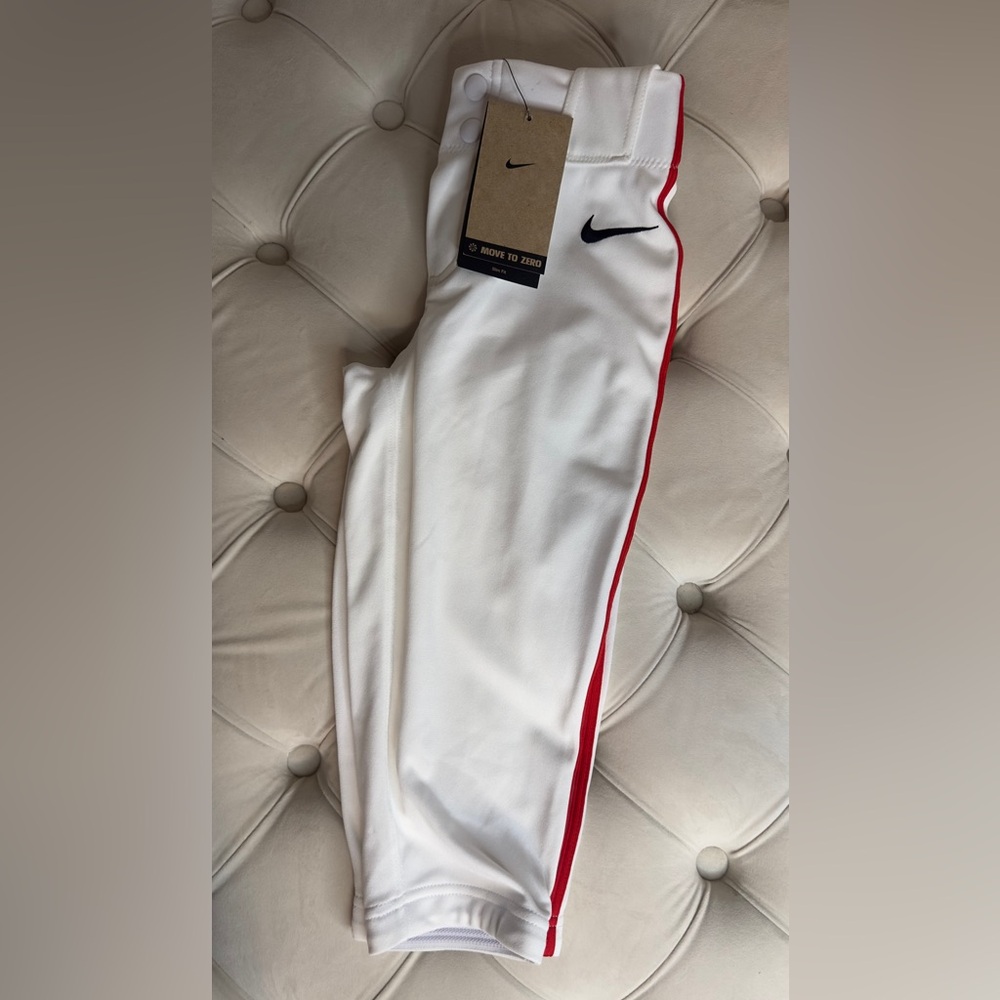 Nike Vapor Select 2 High-Piped Knicker Baseball Pants White/Red Kids Size XS NWT
